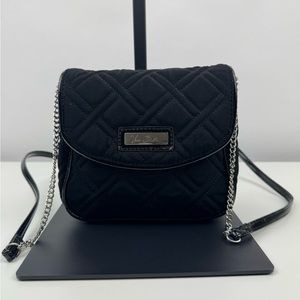 Vera Bradley Quilted Chain Strap Shoulder  Crossbody Handbag Classic Black Purse